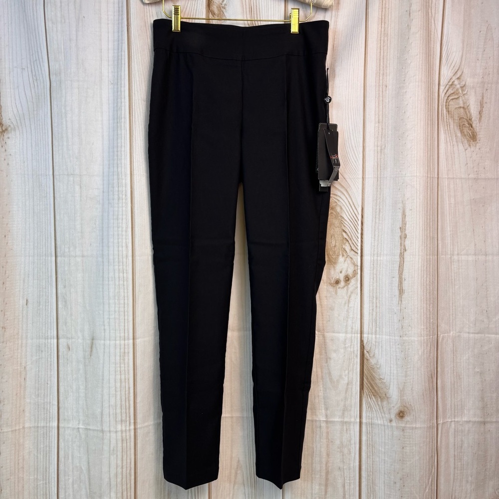 Charlie B Dress Pants Pull On Smooth Stretch Sleek Dressy Trousers Black Size 6